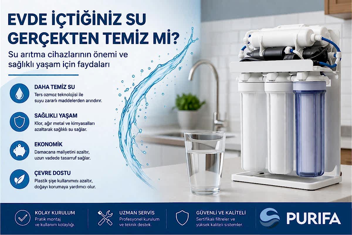 EVDE İÇTİĞİNİZ SU GERÇEKTEN TEMİZ Mİ? SU ARITMA CİHAZLARININ ÖNEMİ